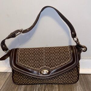 Brown Patterned Shoulder Bag